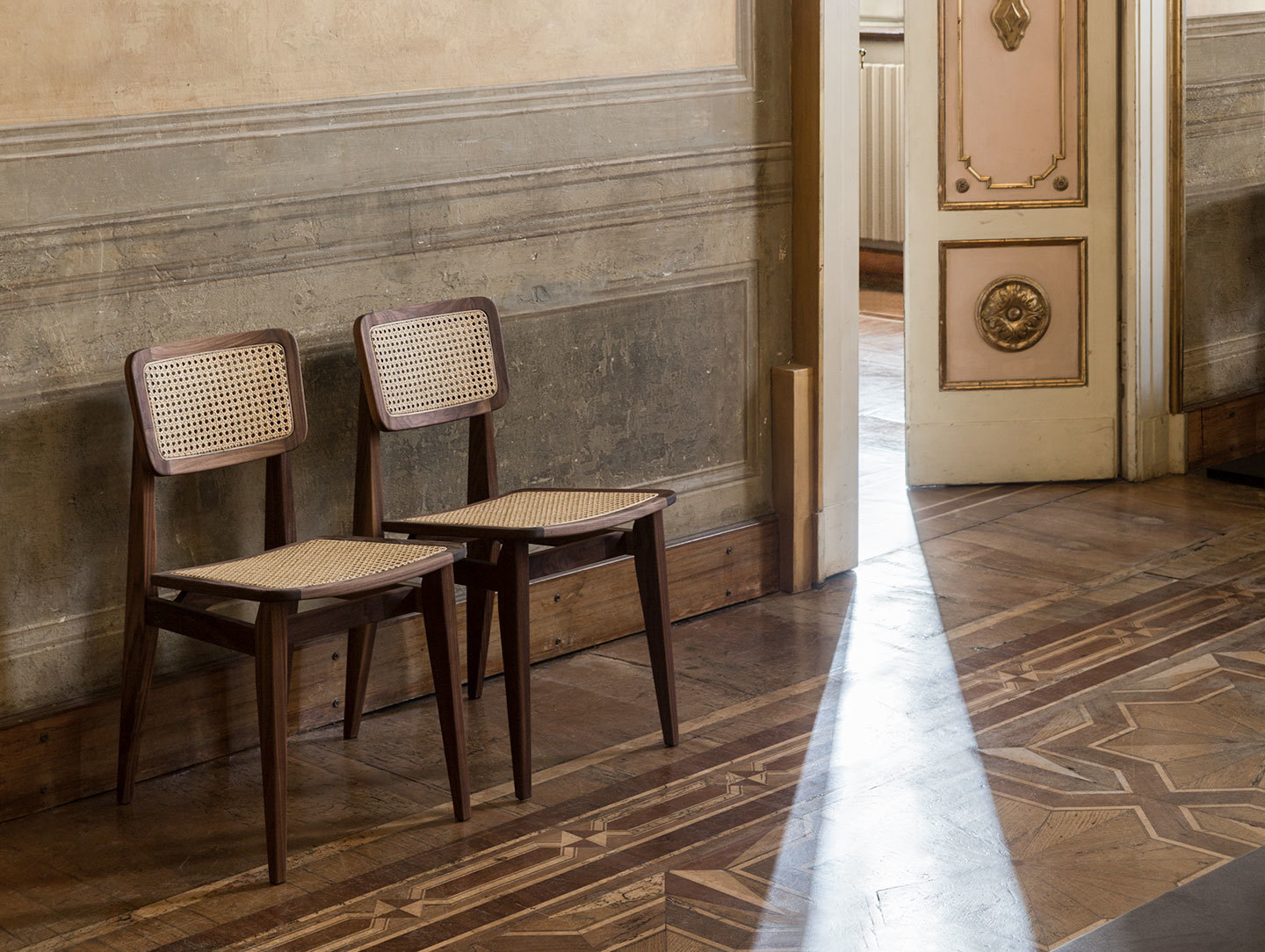 Gubi C Chair Dining Chairs Walnut Cane Marcel Gascoin