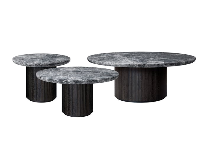 Gubi Moon Coffee Tables Grey Emperador Marble Space Copenhagen