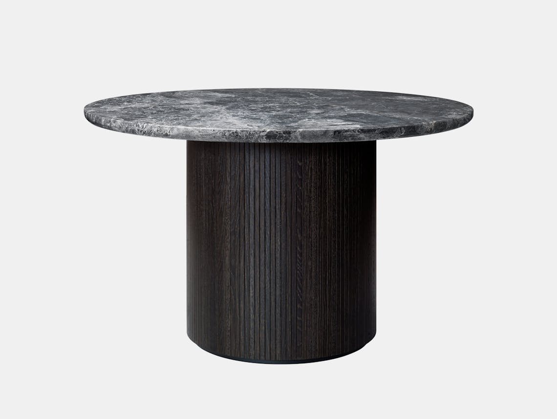 Gubi Moon Round Dining Table dia 120cm Grey Emperador Marble Space Copenhagen