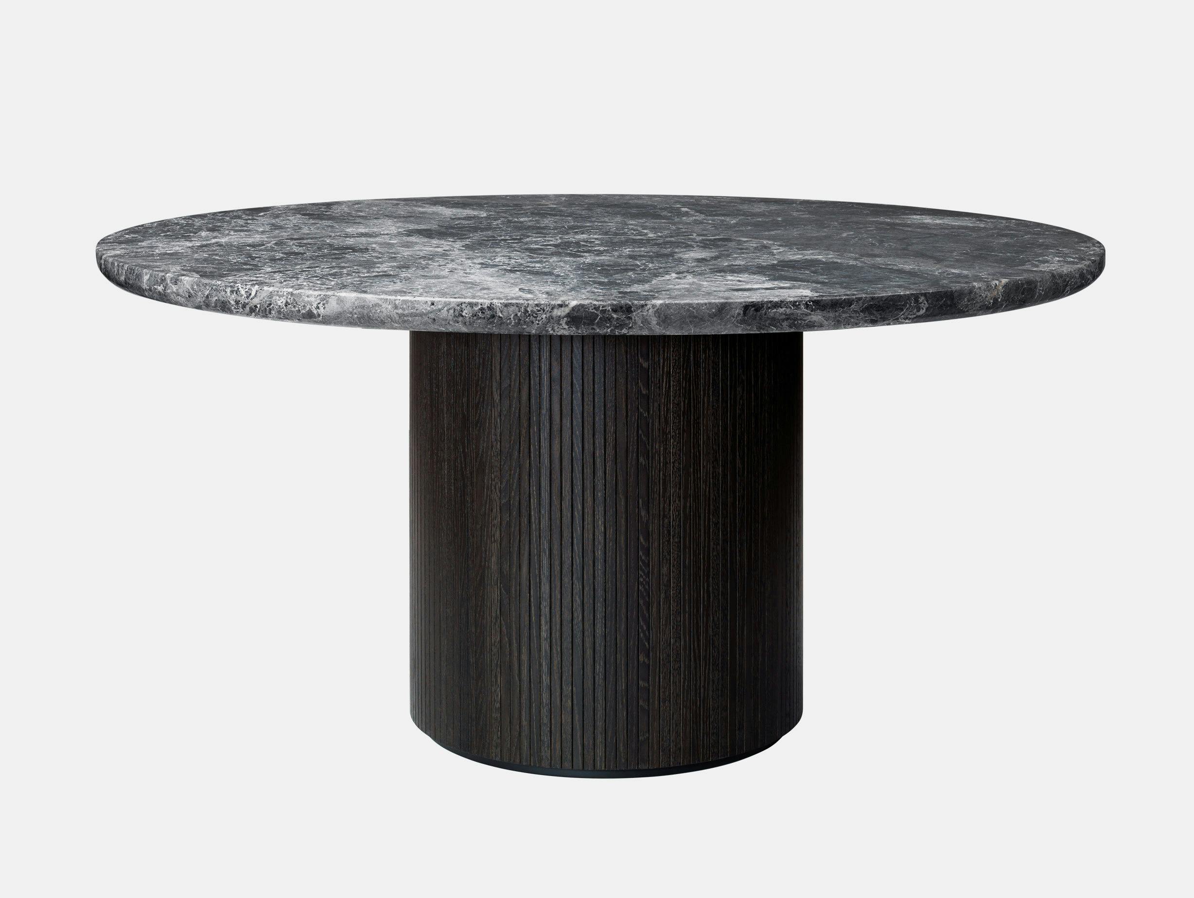 Gubi Moon Round Dining Table dia 150cm Grey Emperador Marble Space Copenhagen