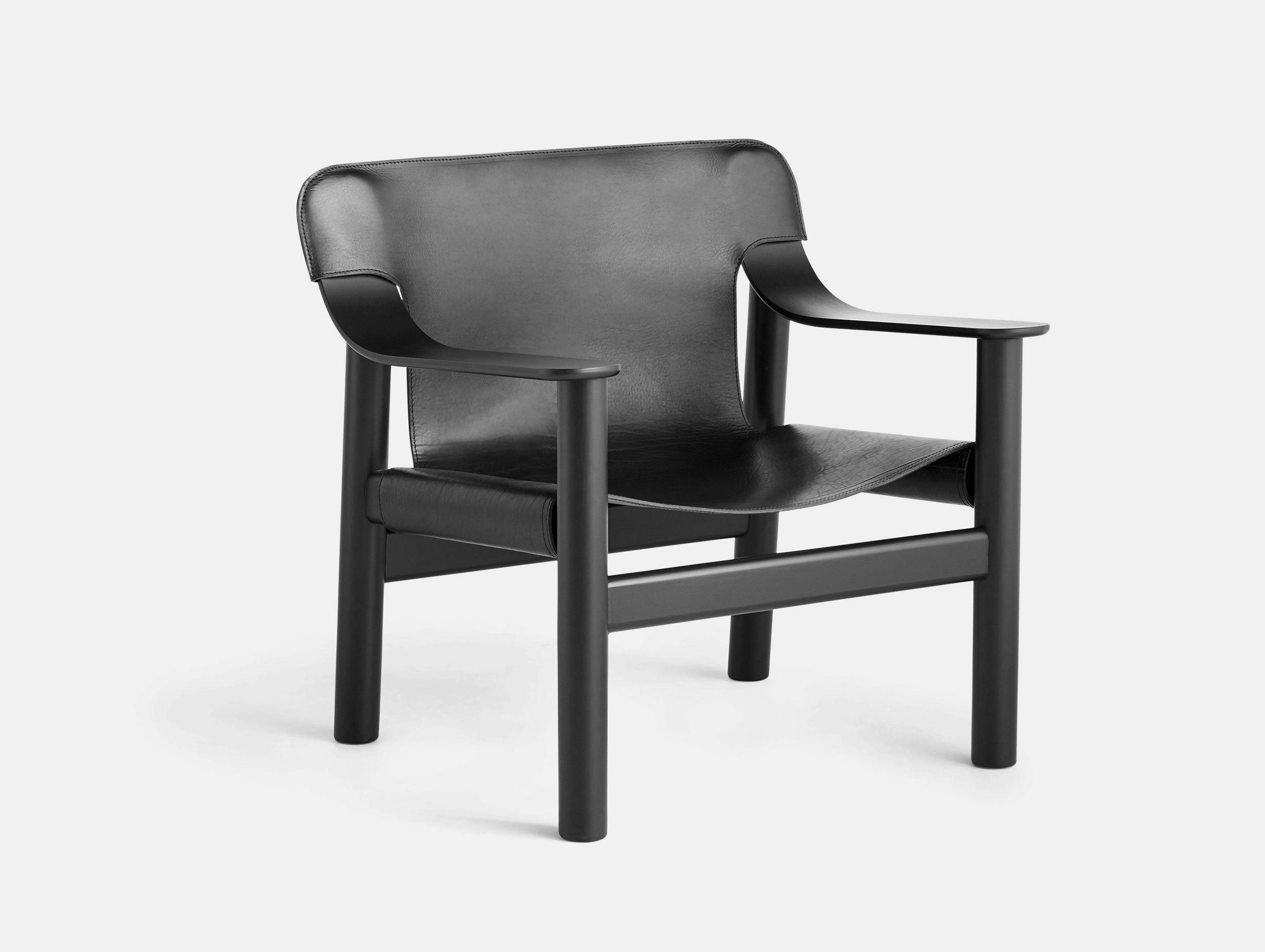 Hay Bernard Easy Chair black black leather Shane Schneck