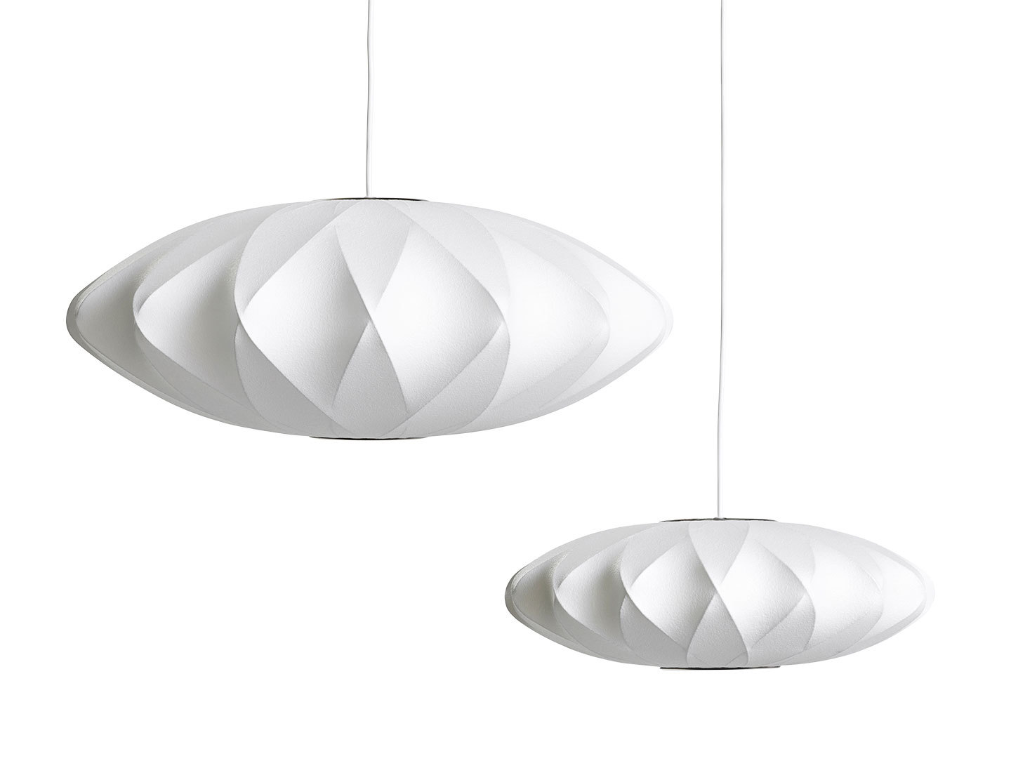 Hay Nelson Saucer Crisscross Bubble Pendants