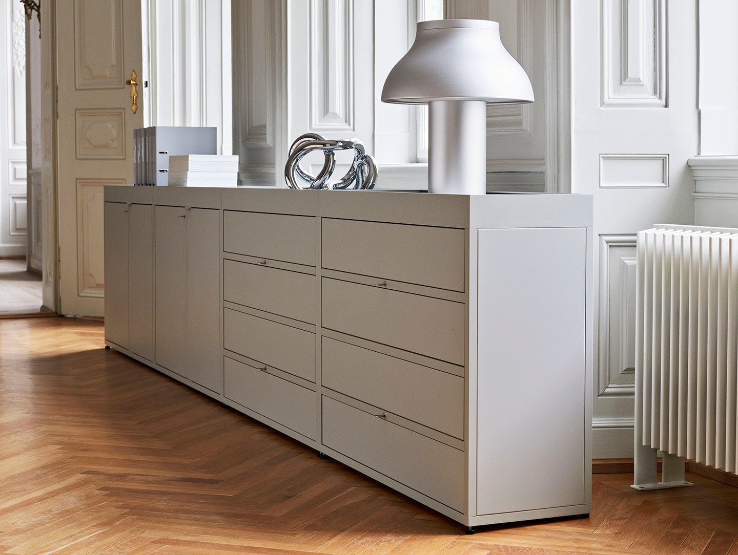 Hay New Order Shelving System light grey PC Table Lamp aluminum