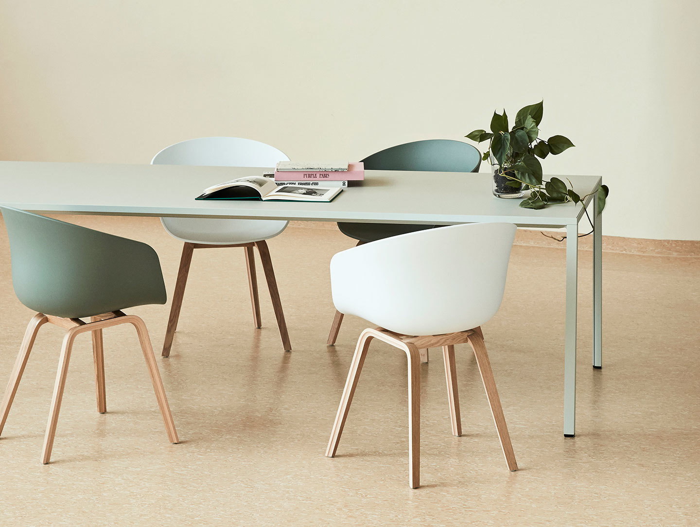 Hay New Order Table cloud grey Stefan Diez