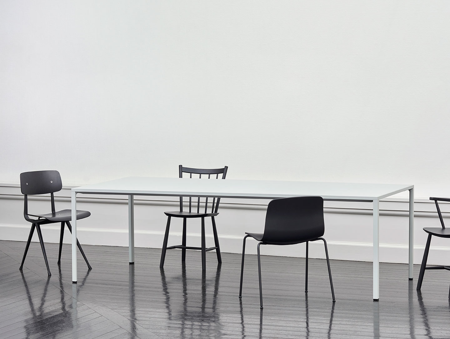 Hay New Order Table light grey lino top Result Chair J41 J42 AAC16