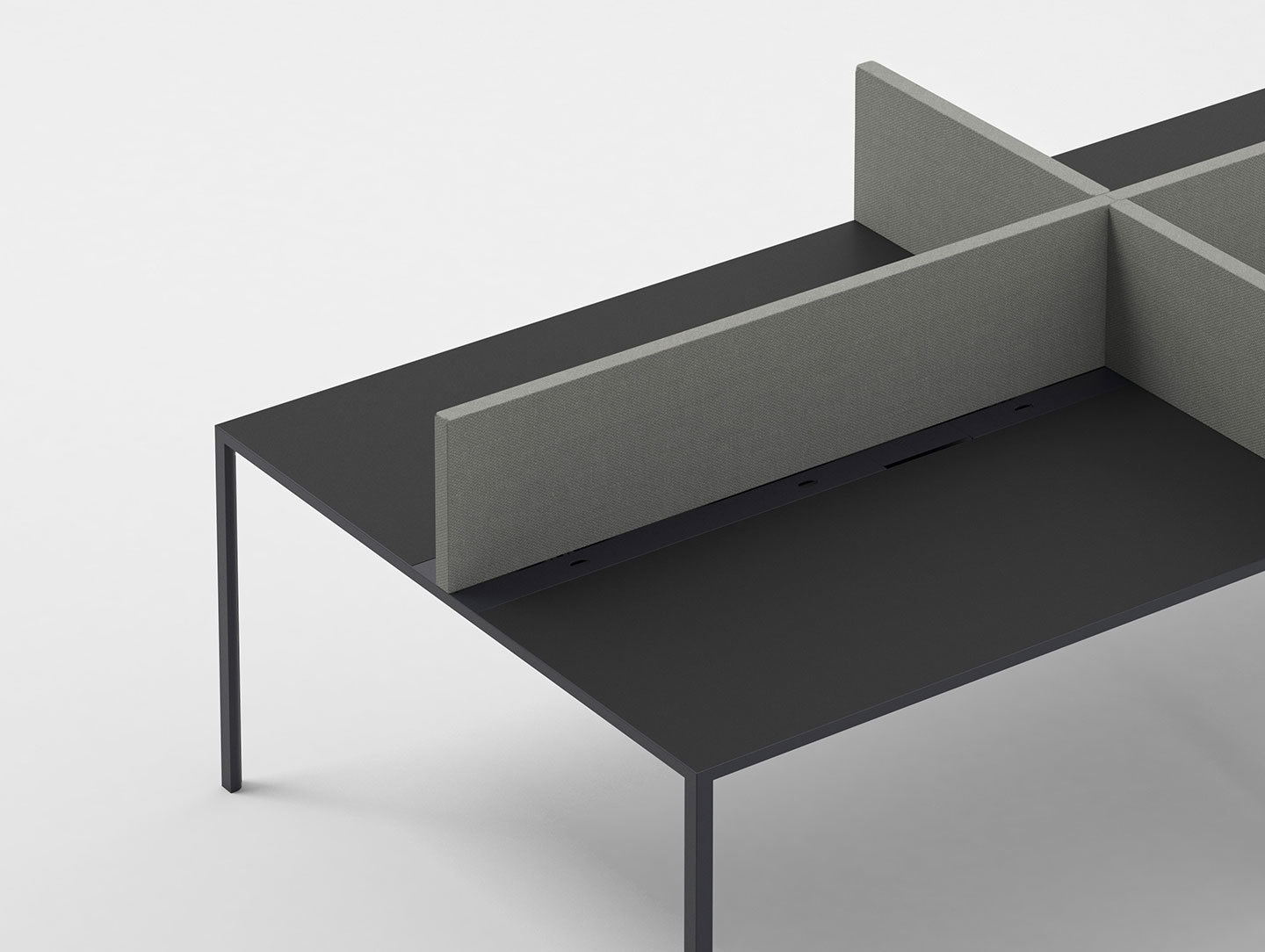 Hay New Order Table Charcoal Table Screen Steelcut Trio