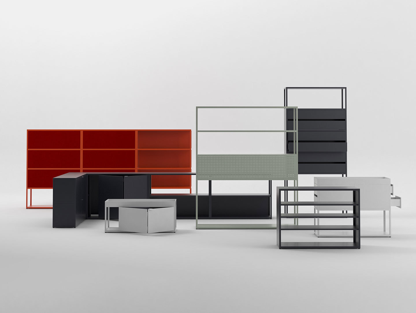 Hay New Order shelving systems