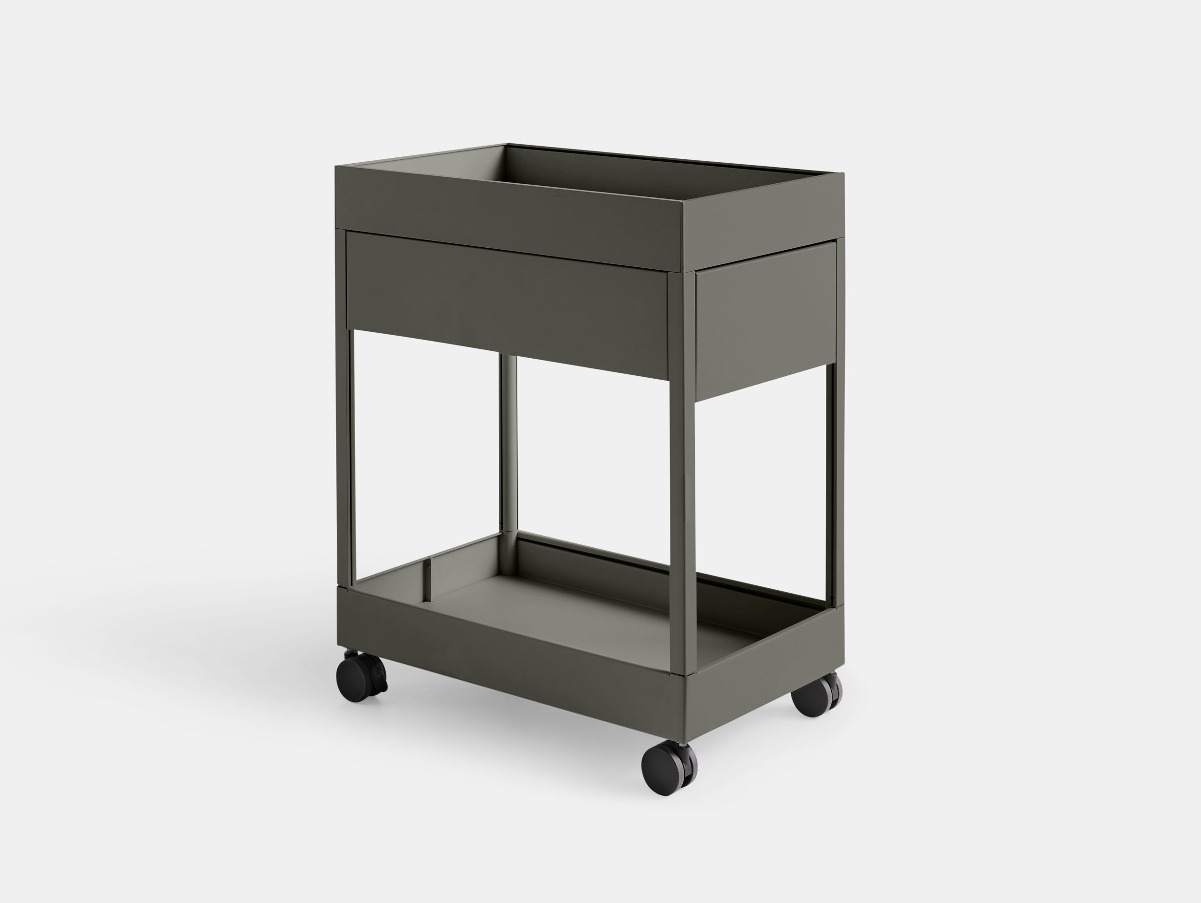 Hay New Order trolley A 1 drawer Army green Stefan Diez