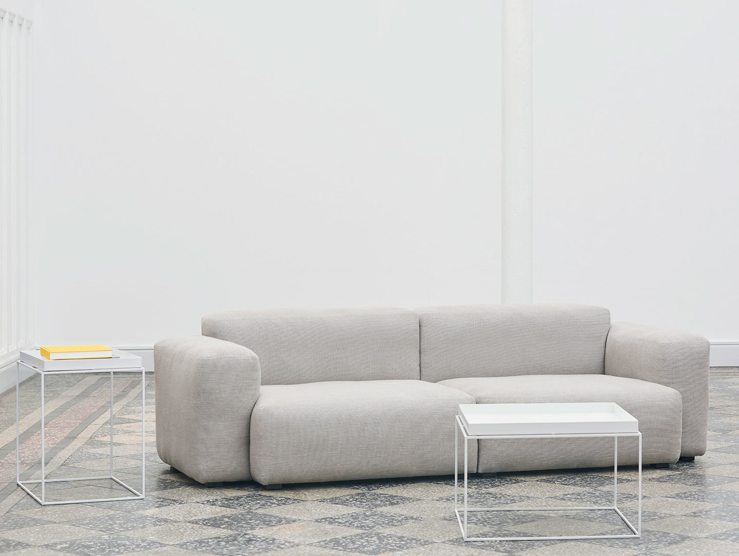 Hay Tray Table side and coffee table white