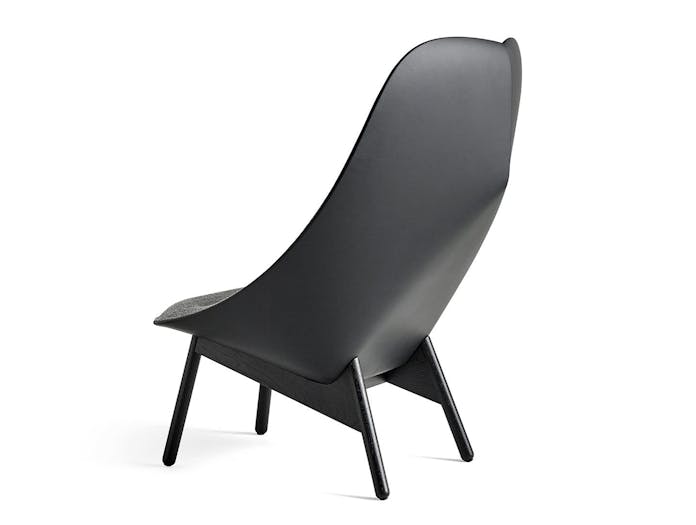 Hay Uchiwa Lounge Chair Sierra leather back Hallingdal 166 black base Doshi Levien
