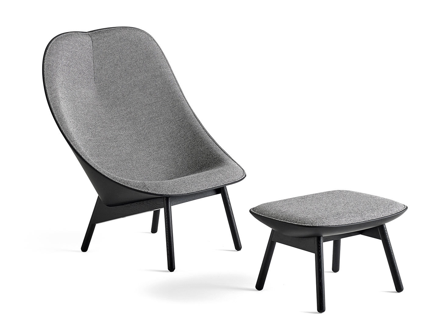 Hay Uchiwa Lounge Chair and Ottoman Doshi Levien