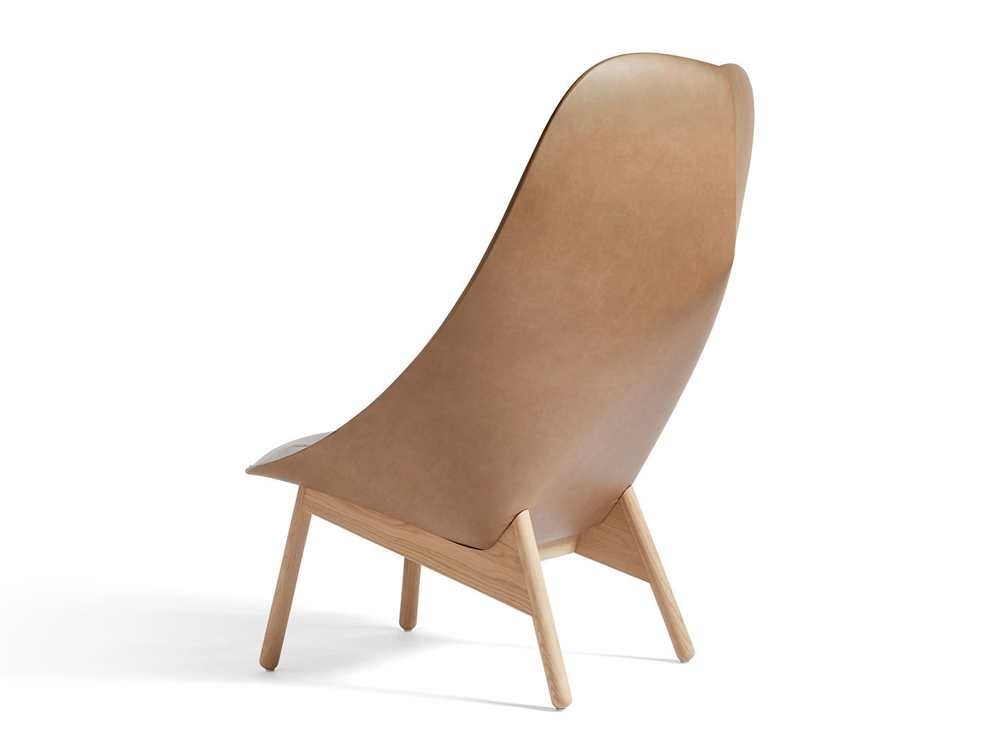 Hay Uchiwa Quilted Chair back Silk SIL0258 matt lacquer oak base