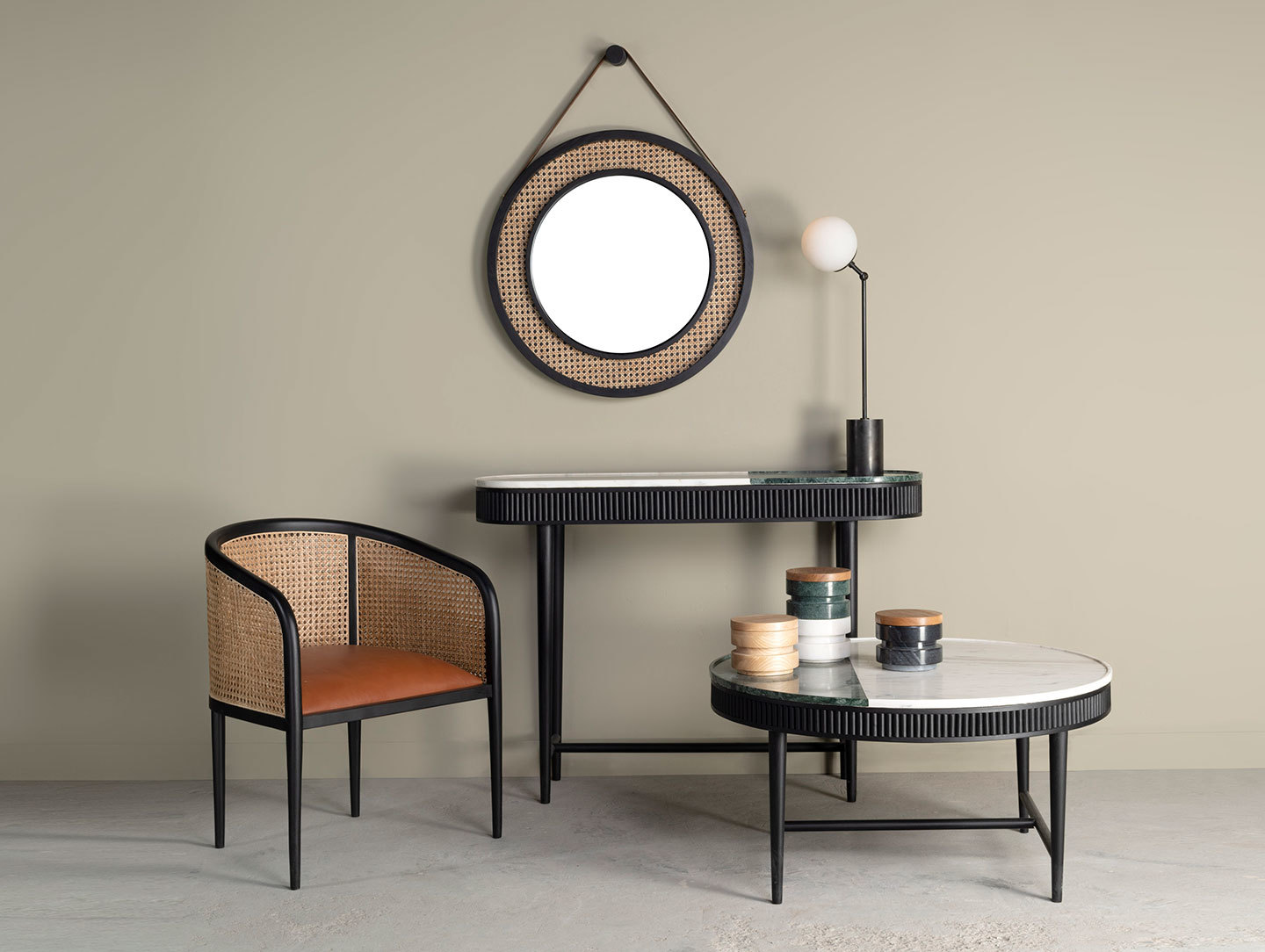 Kam Ce Kam Mera Chair black ash tan leather 2