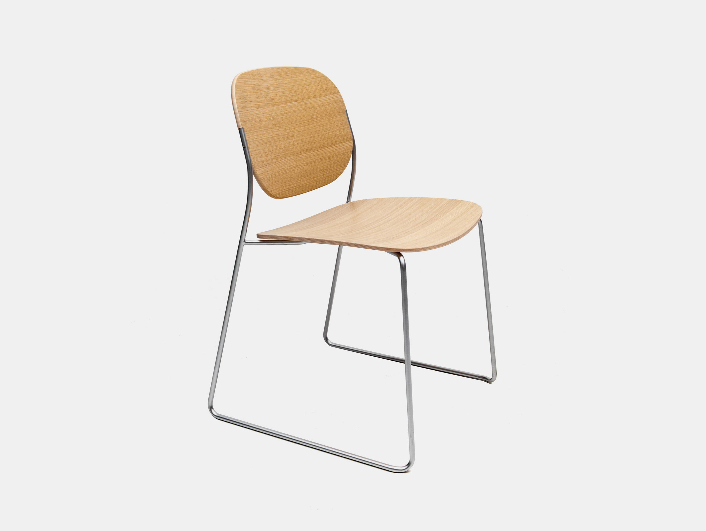 Lapalma Olo Chair oak stainless steel Francesco Rota