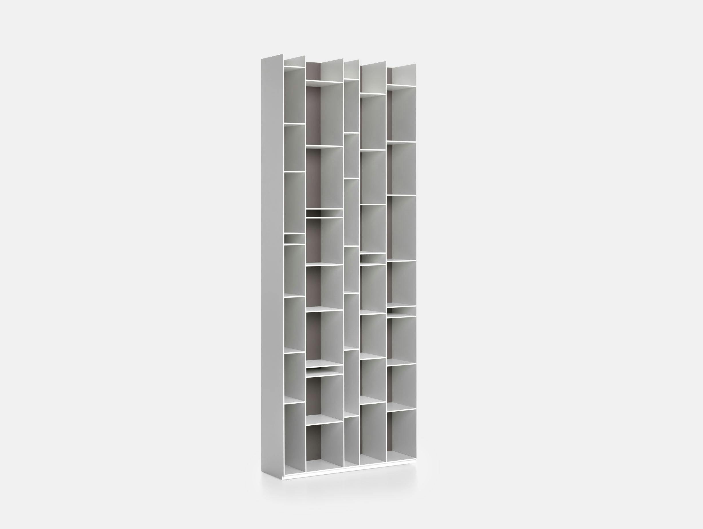 MDF Italia Random Shelves white med grey back Neuland Industriedesign