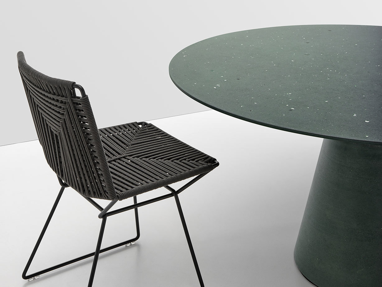 MDF Italia Rock Outdoor Table detail green Jean Marie Massaud