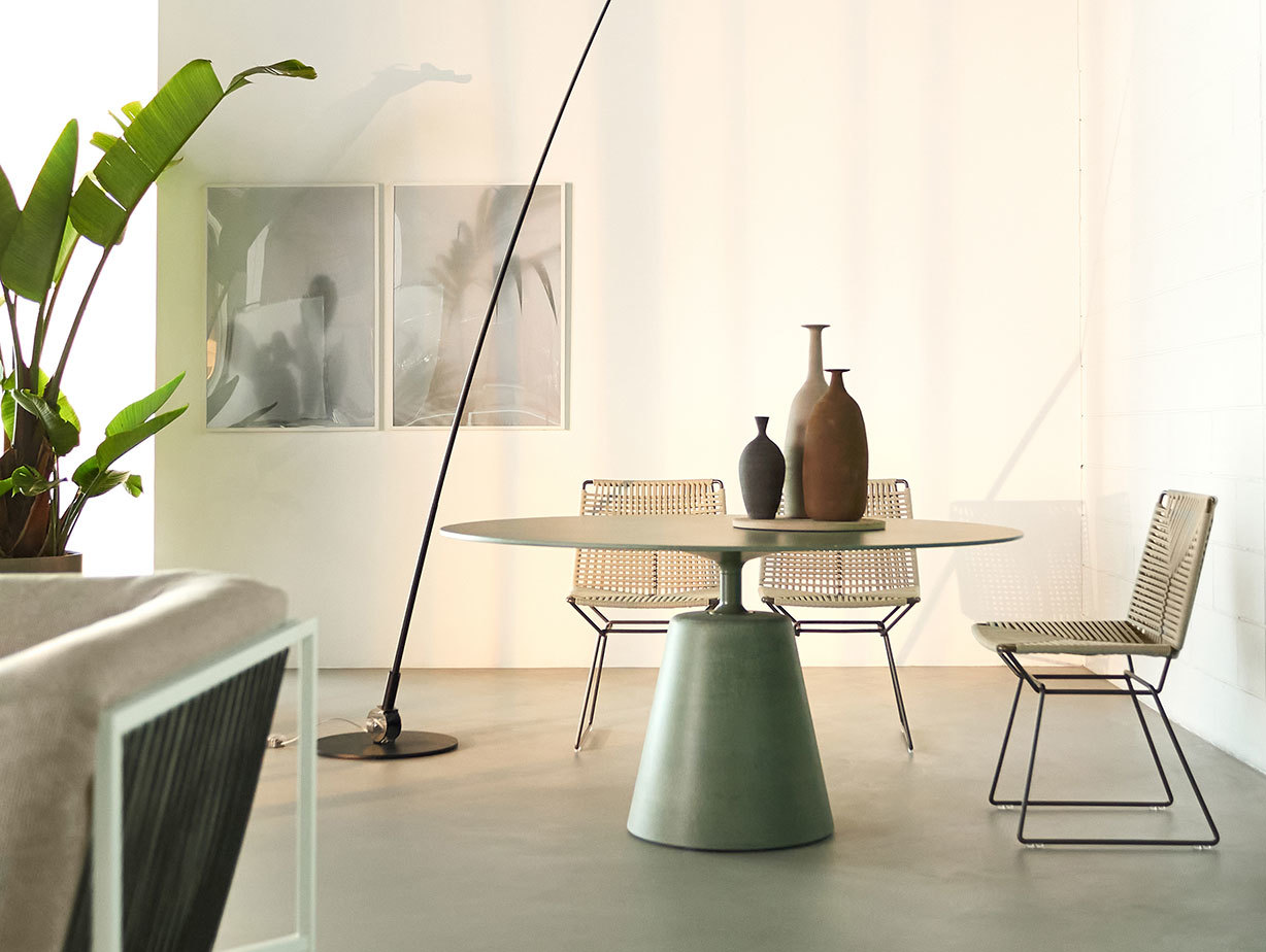 MDF Italia Rock Outdoor Table green 2 Jean Marie Massaud