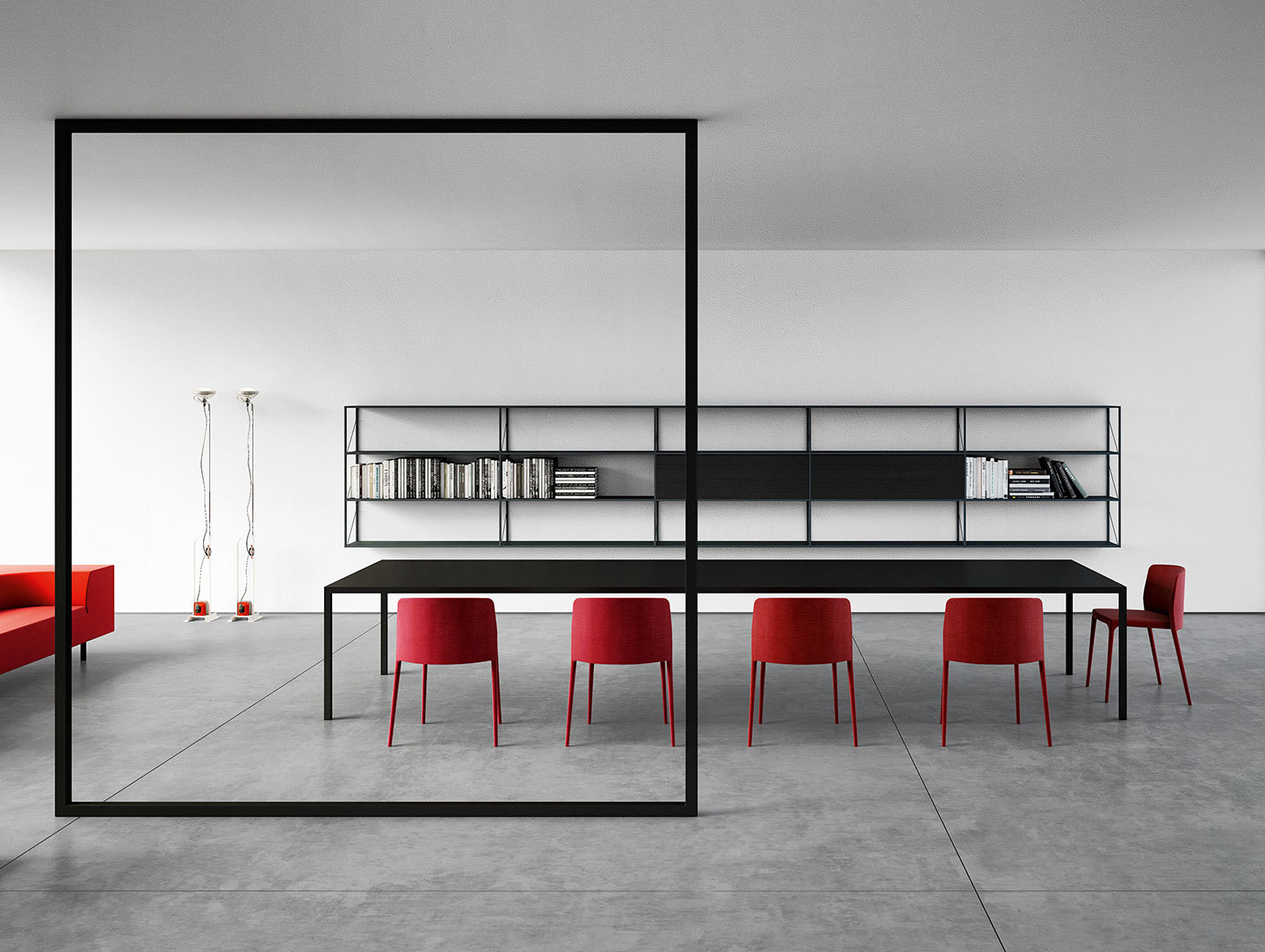 MDF Italia Tense Table System black Piergiorgio Cazzaniga