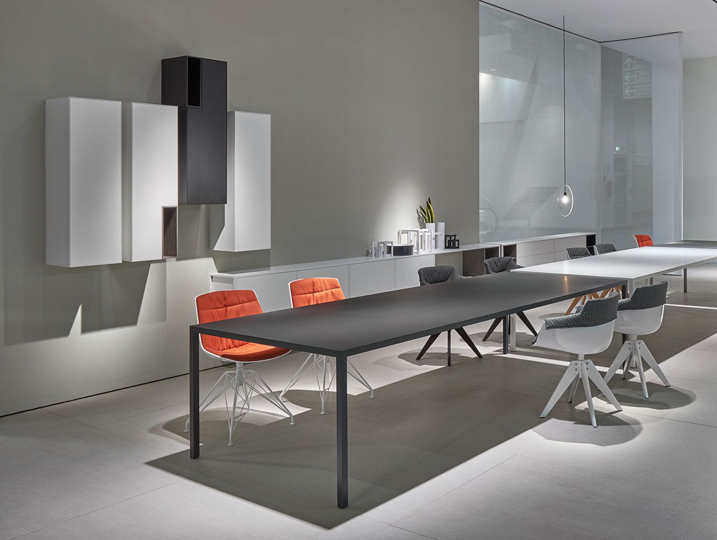 MDF Italia Tense Table System black white Piergiorgio Cazzaniga