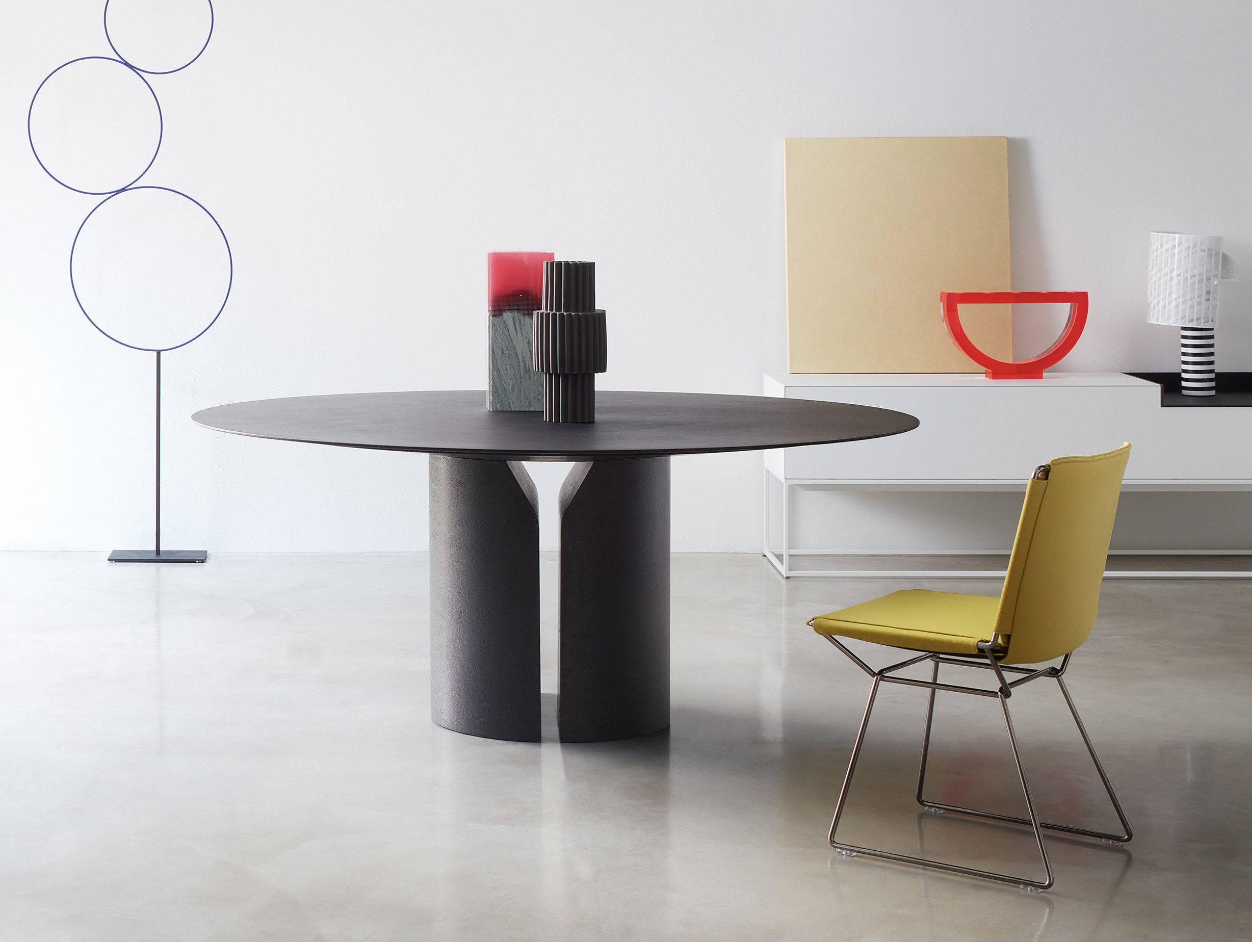 Mdf italia jean nouvel design nvl table stone black slate