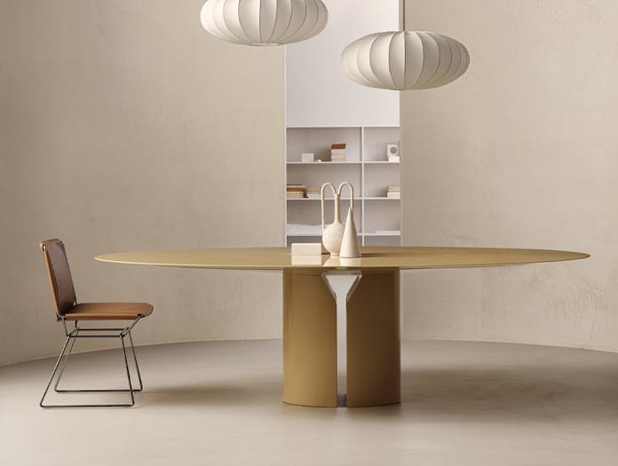 Mdf italia jean nouvel nvl table lacquered dune