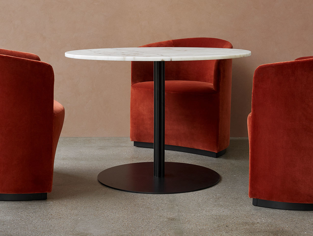 MENU Tearoom Club Chair Harbour Column Dining Table