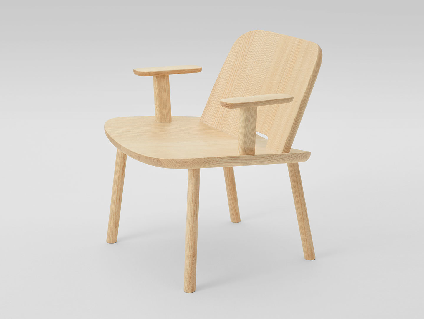 Maruni Fugu Chair Ash With Arms Jasper Morrison