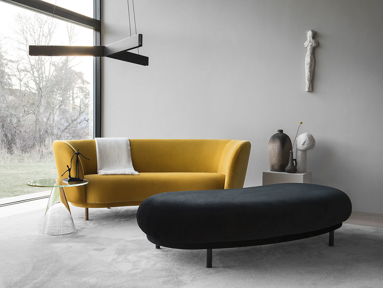 Massproductions Dandy Two Seater Sofa yellow Chris Martin
