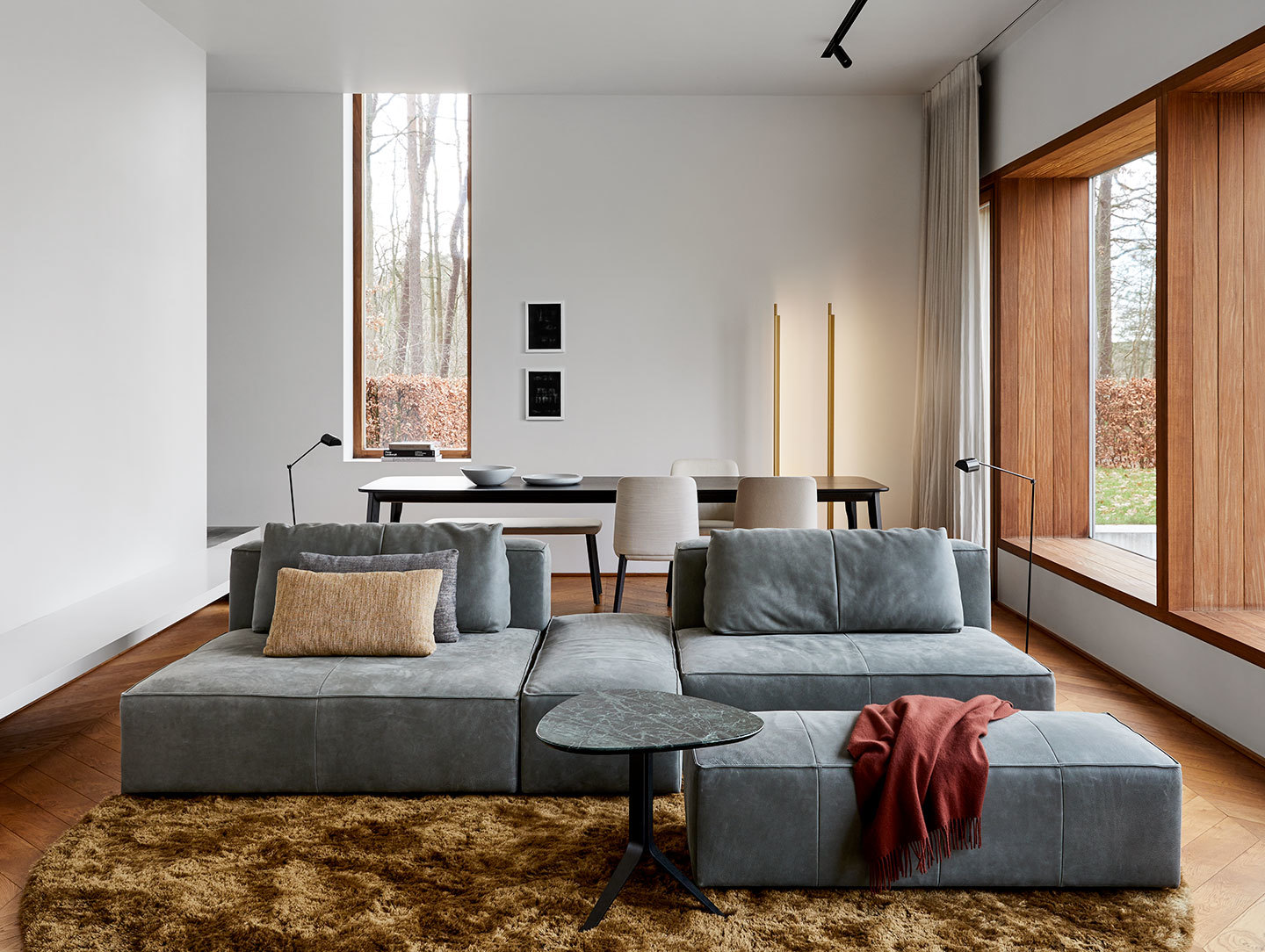 Montis Dante side table Verde Alpi marble triangular high Geert Koster