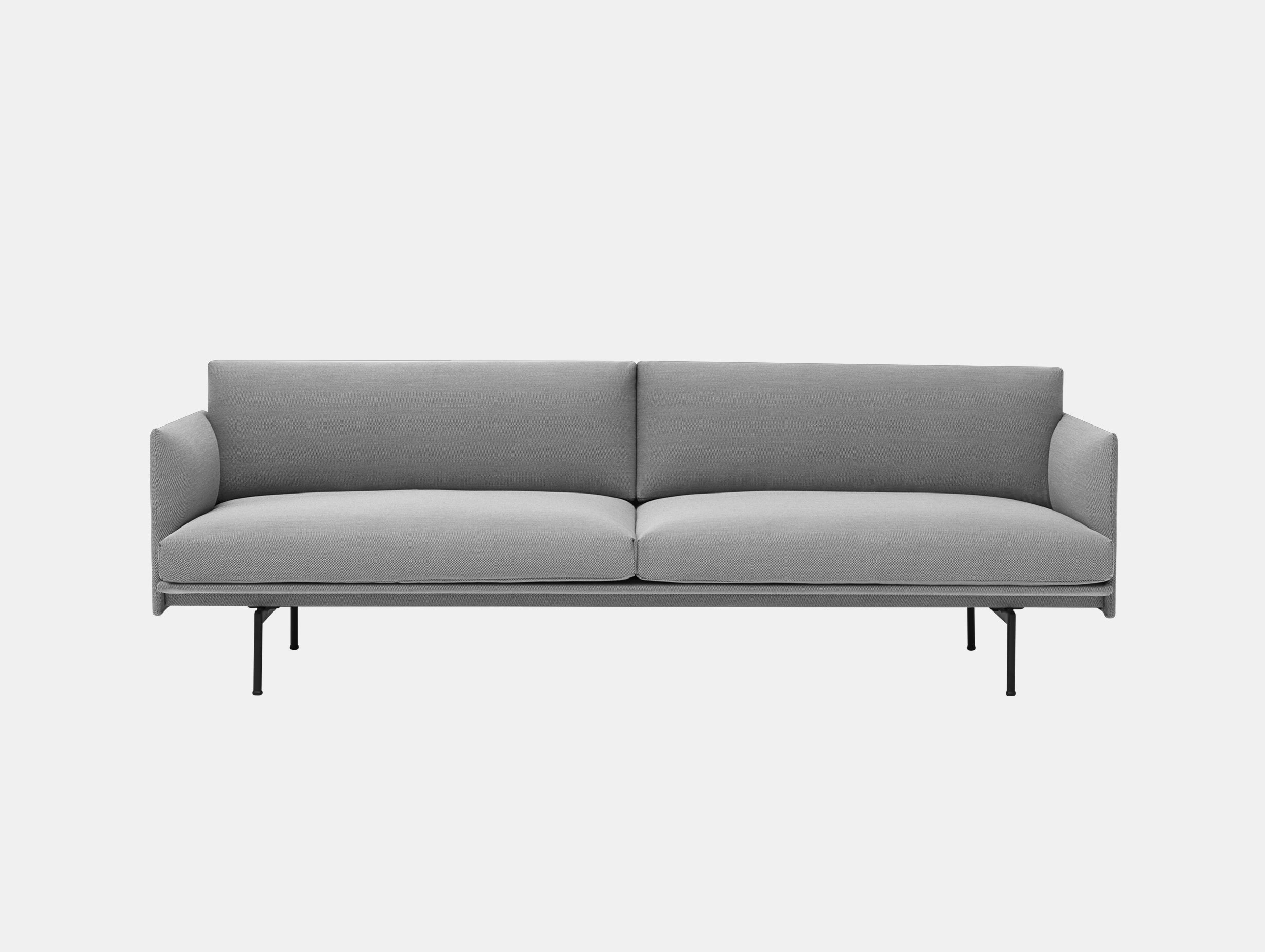 Muuto Outline 3 seater black base steelcut trio 133 Anderssen Voll