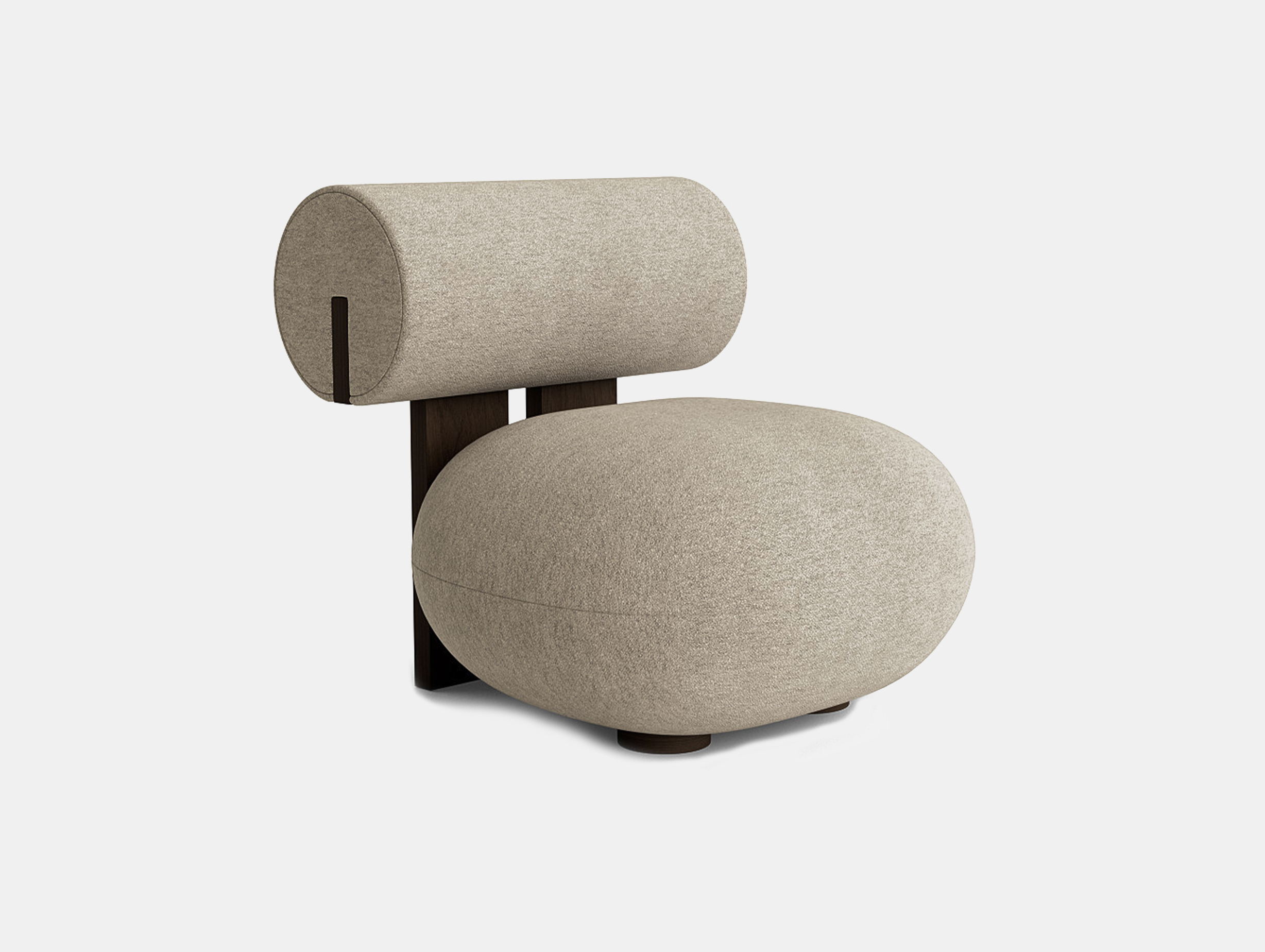 NORR11 Hippo Lounge Chair Barnum Boucle Col3 Oak Dark Smoked