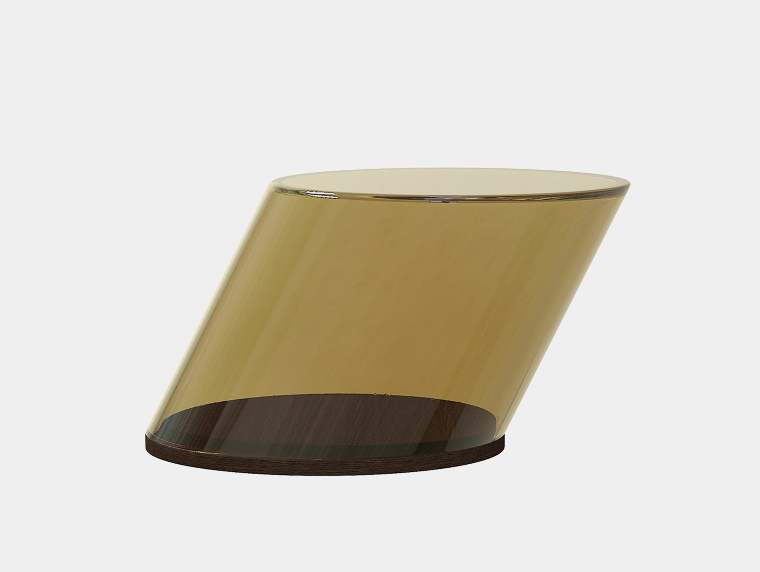 Norr11 tilt coffee table glass amber