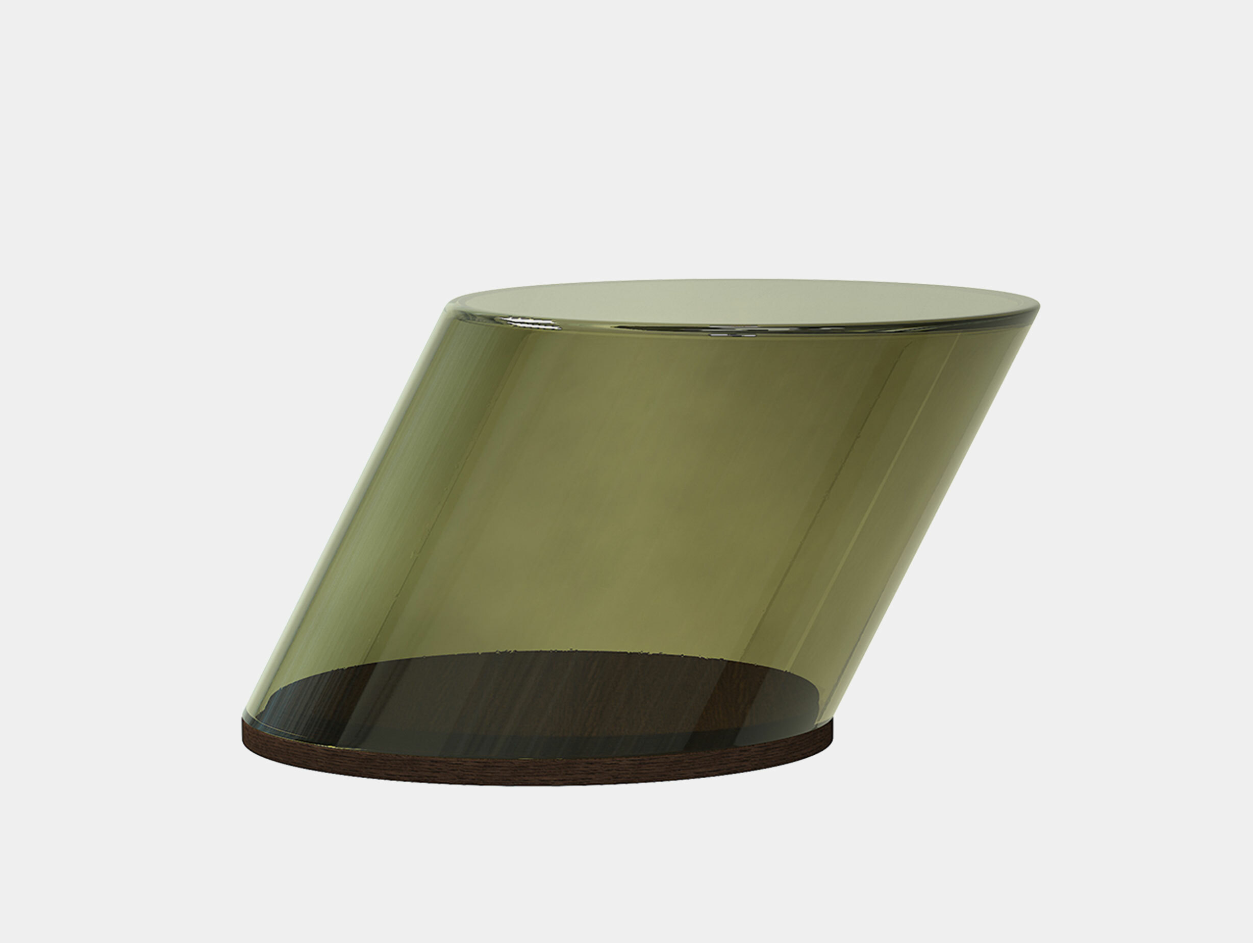 Norr11 tilt coffee table glass green