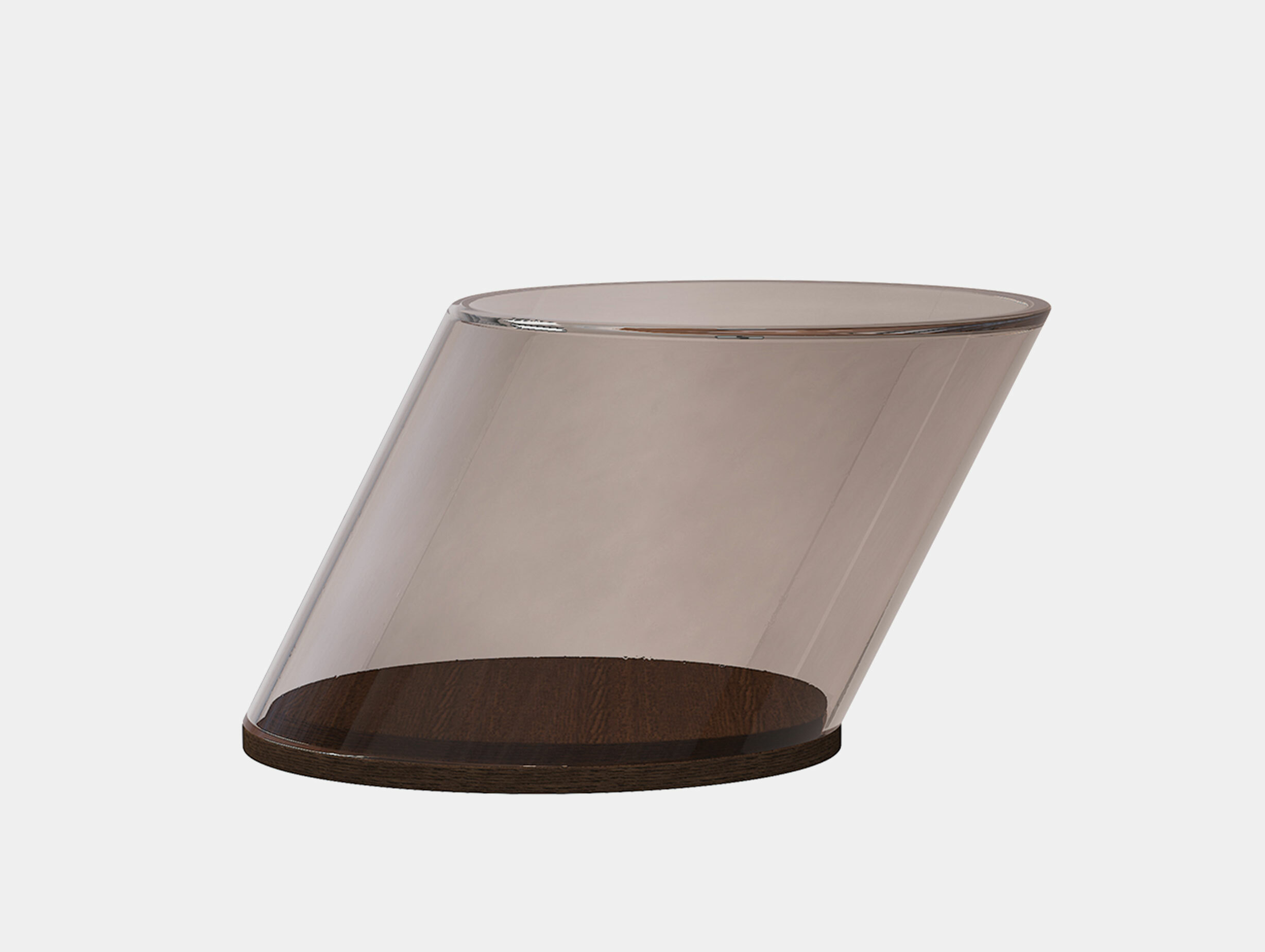 Norr11 tilt coffee table glass smoke