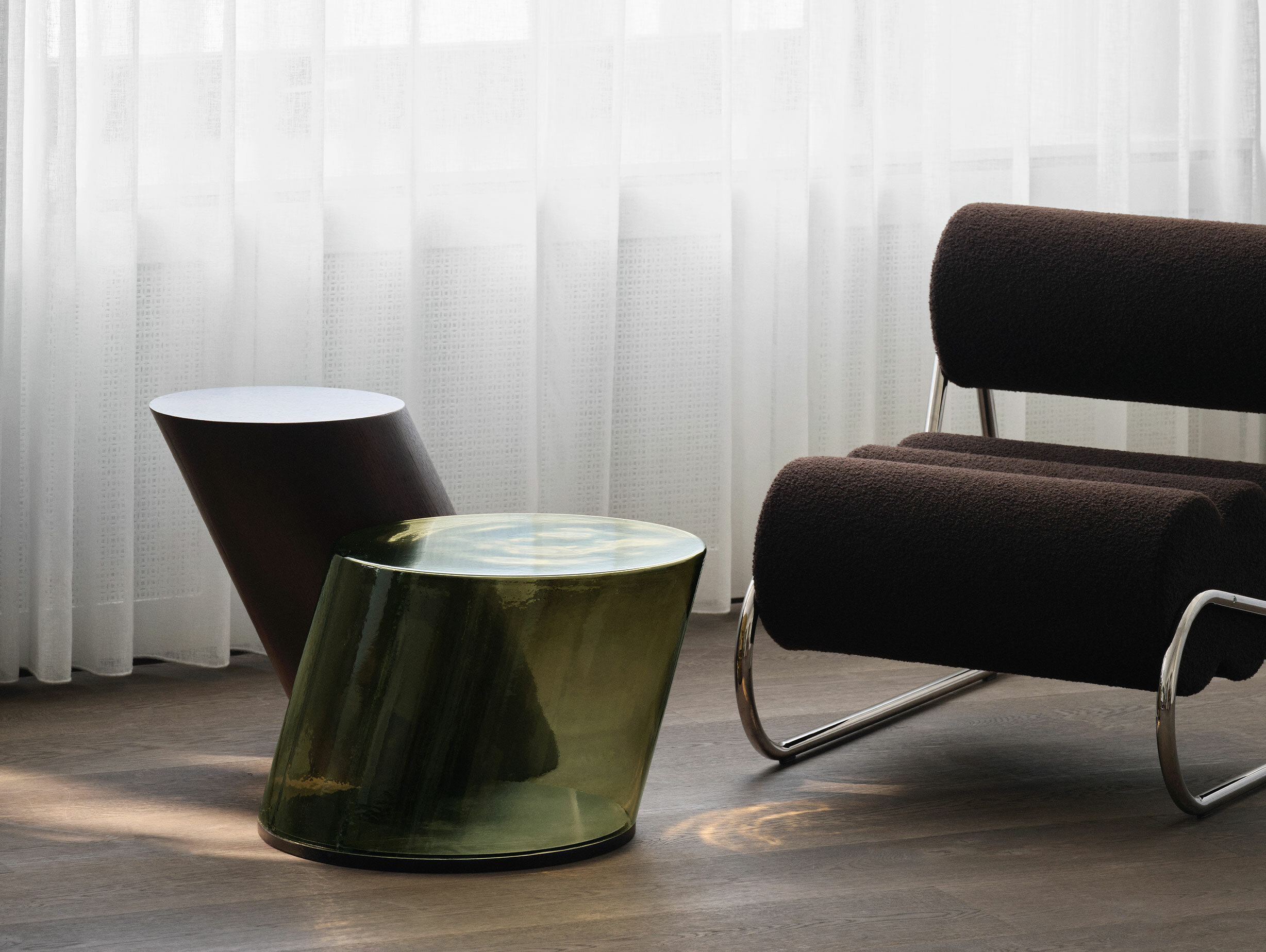 Norr11 tilt coffee table glass story 3