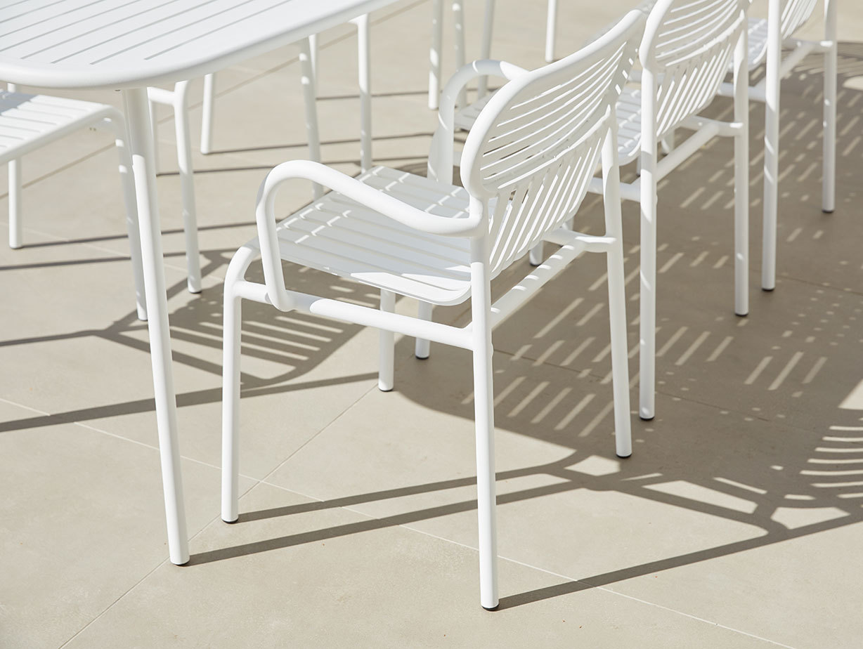 Petite Friture Week End Outdoor Armchairs white Studio Brichet Ziegler