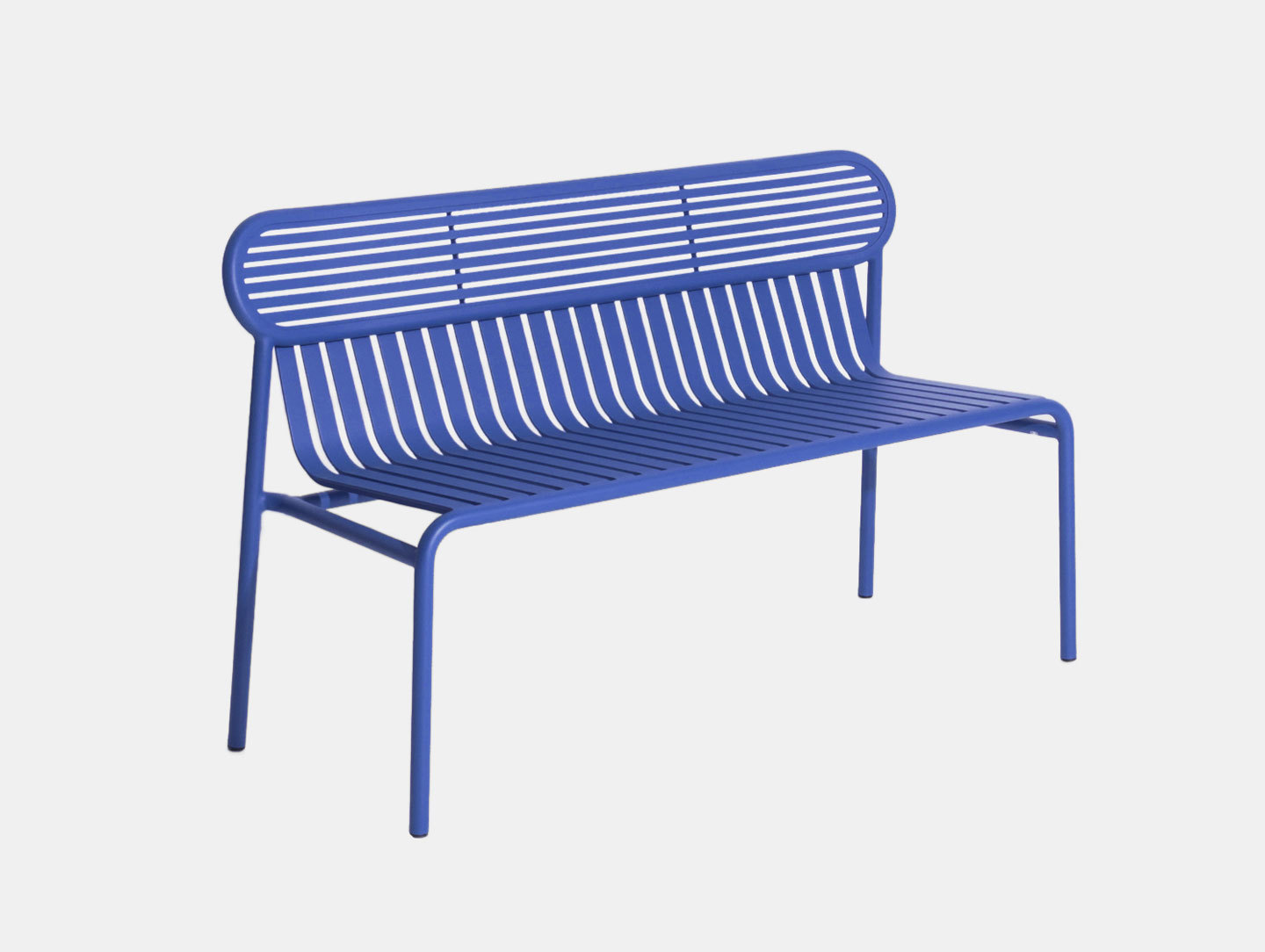 Petite Friture Week End Outdoor Bench Blue Studio Brichet Ziegler