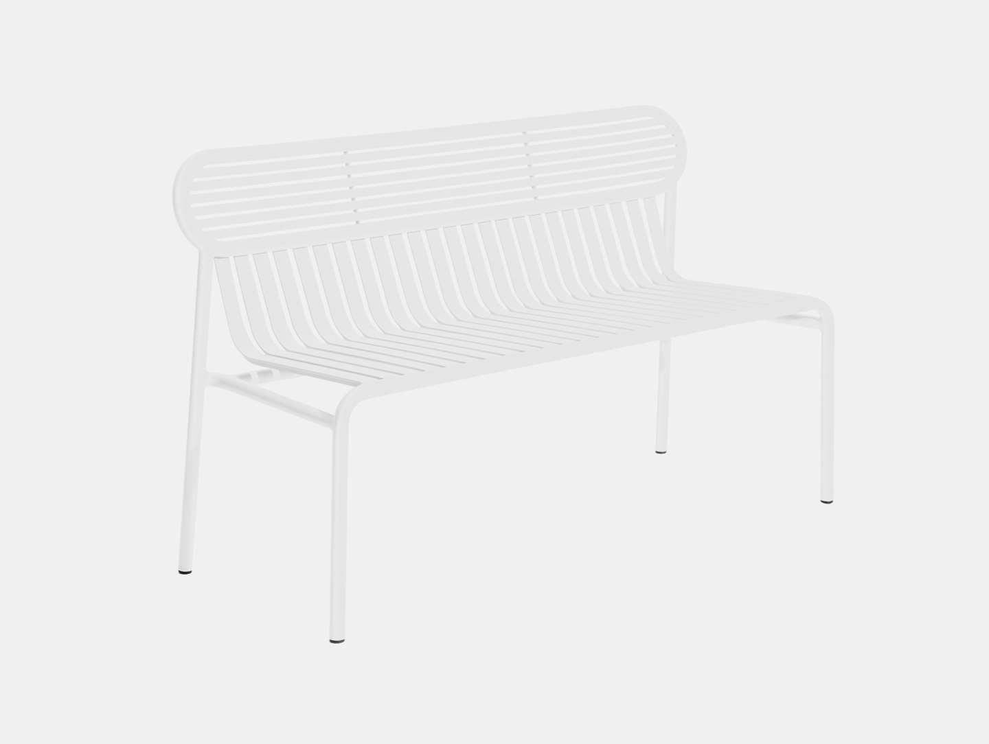 Petite Friture Week End Outdoor Bench White Studio Brichet Ziegler