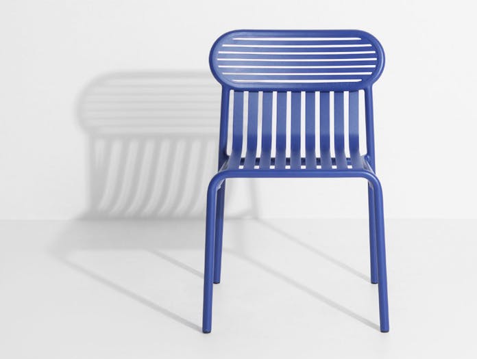 Petite Friture Week End Outdoor Side Chair blue 3 Studio Brichet Ziegler