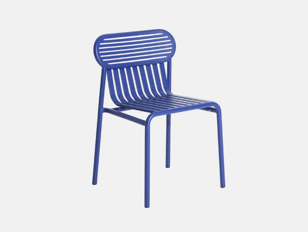 Petite Friture Week End Outdoor Side Chair blue Studio Brichet Ziegler