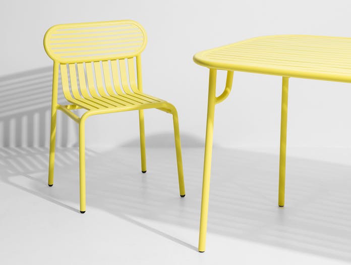 Petite Friture Week End Outdoor Side Chair yellow detail Studio Brichet Ziegler