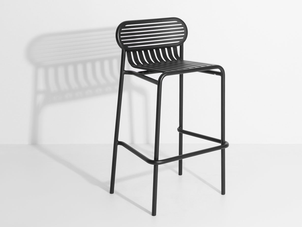 Petite Friture Week End Outdoor Stool black 2 Studio Brichet Ziegler