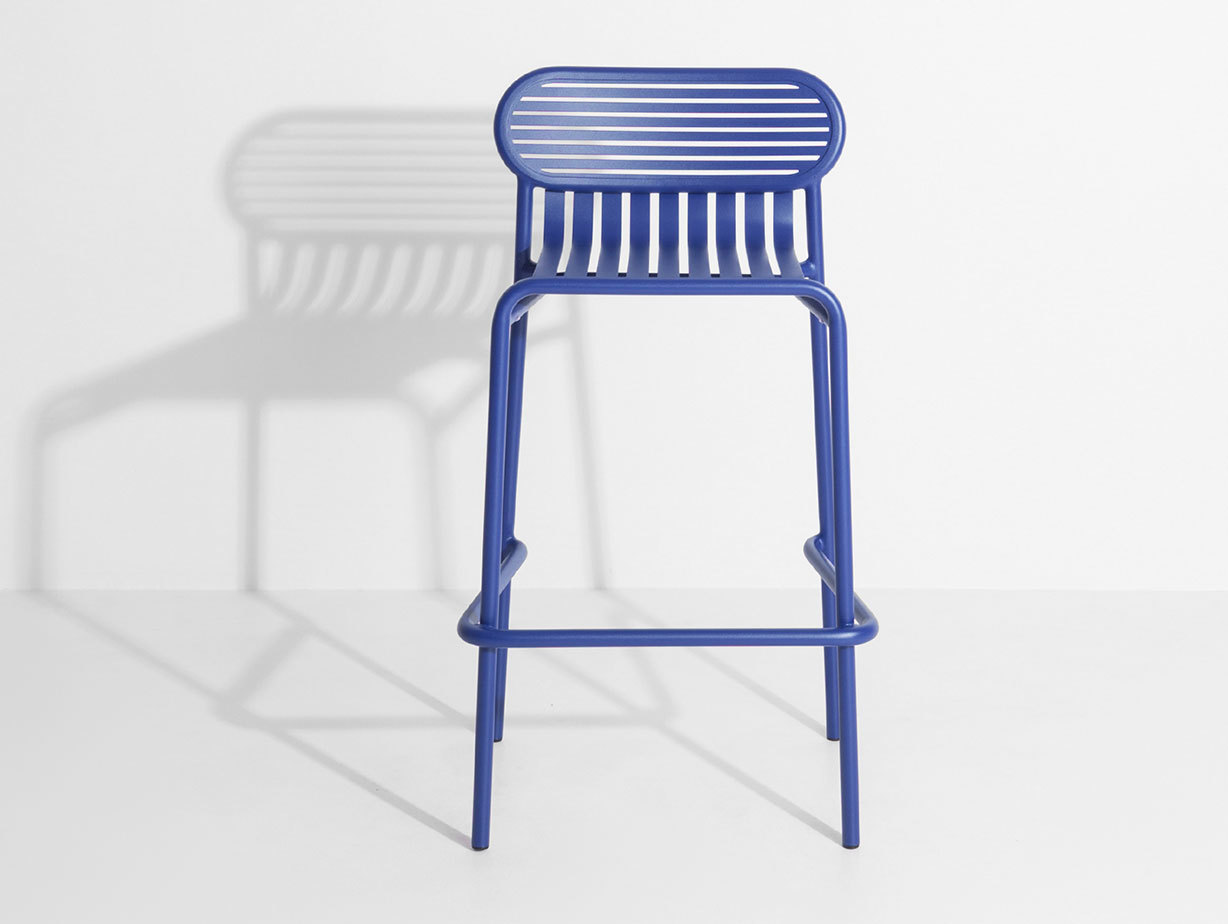 Petite Friture Week End Outdoor Stool blue 2 Studio Brichet Ziegler