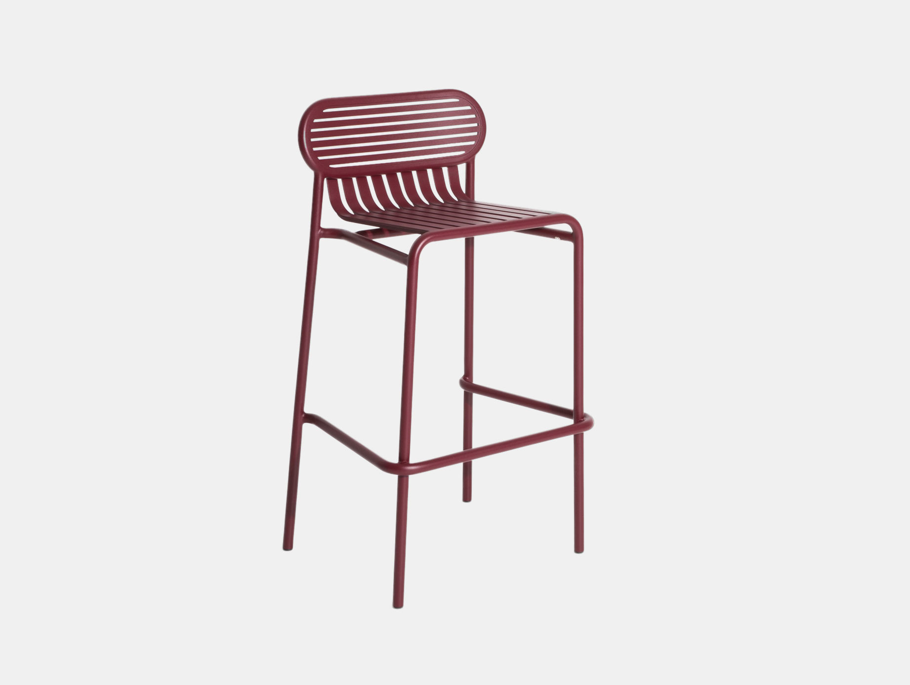 Petite Friture Week End Outdoor Stool red Studio Brichet Ziegler