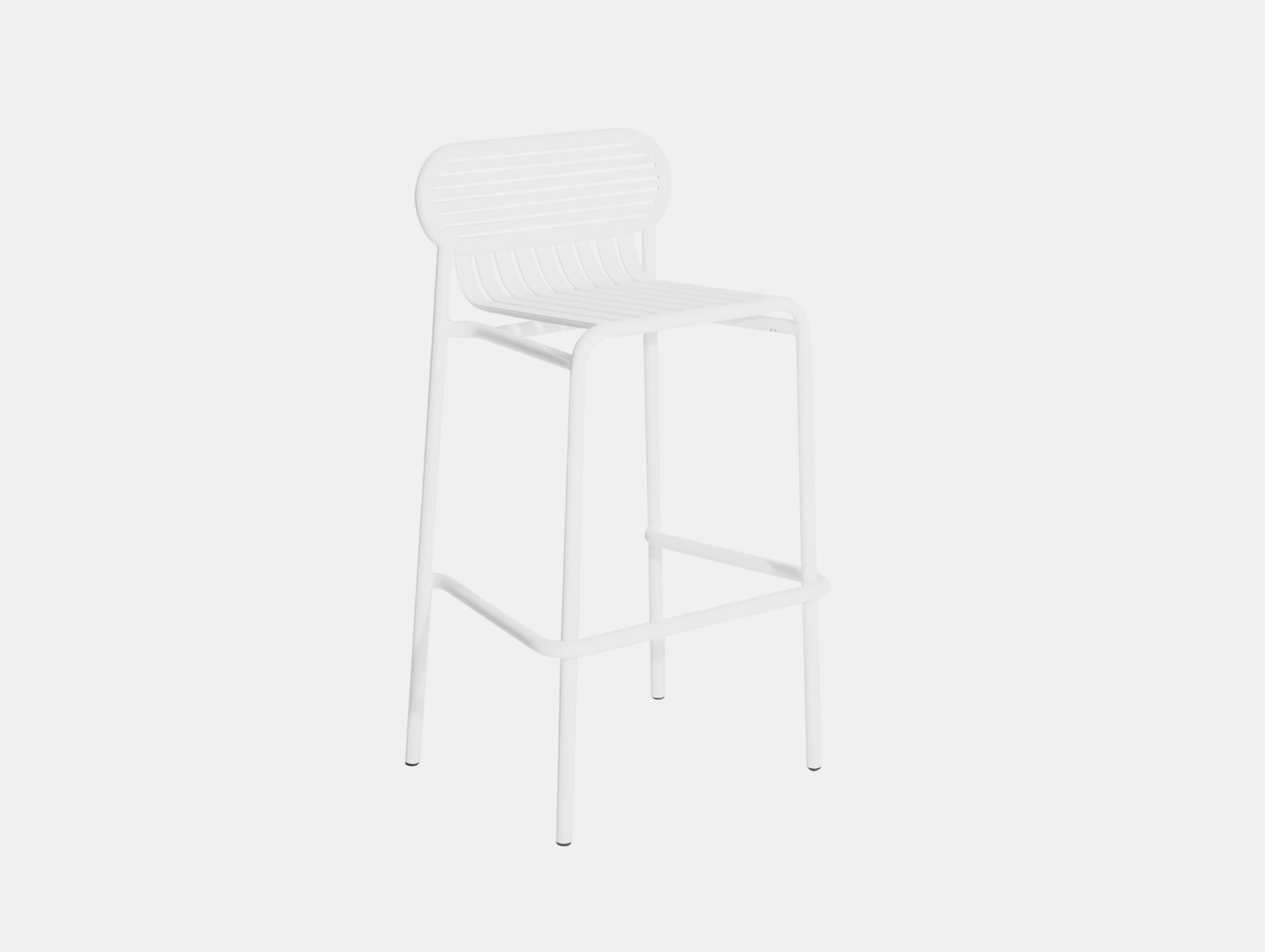 Petite Friture Week End Outdoor Stool white Studio Brichet Ziegler