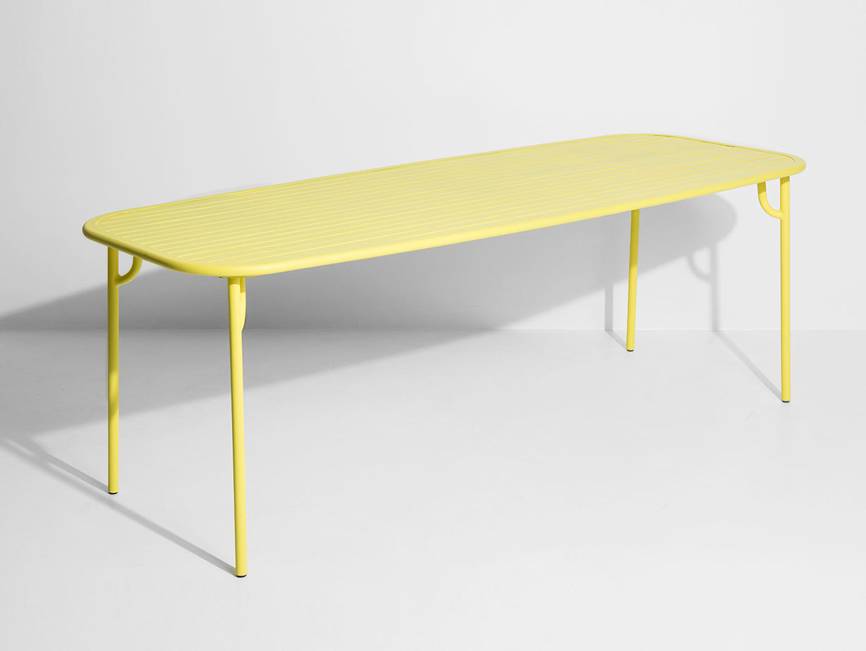Petite Friture Week end Outdoor Dining Table yellow 4 Studio Brichet Ziegler