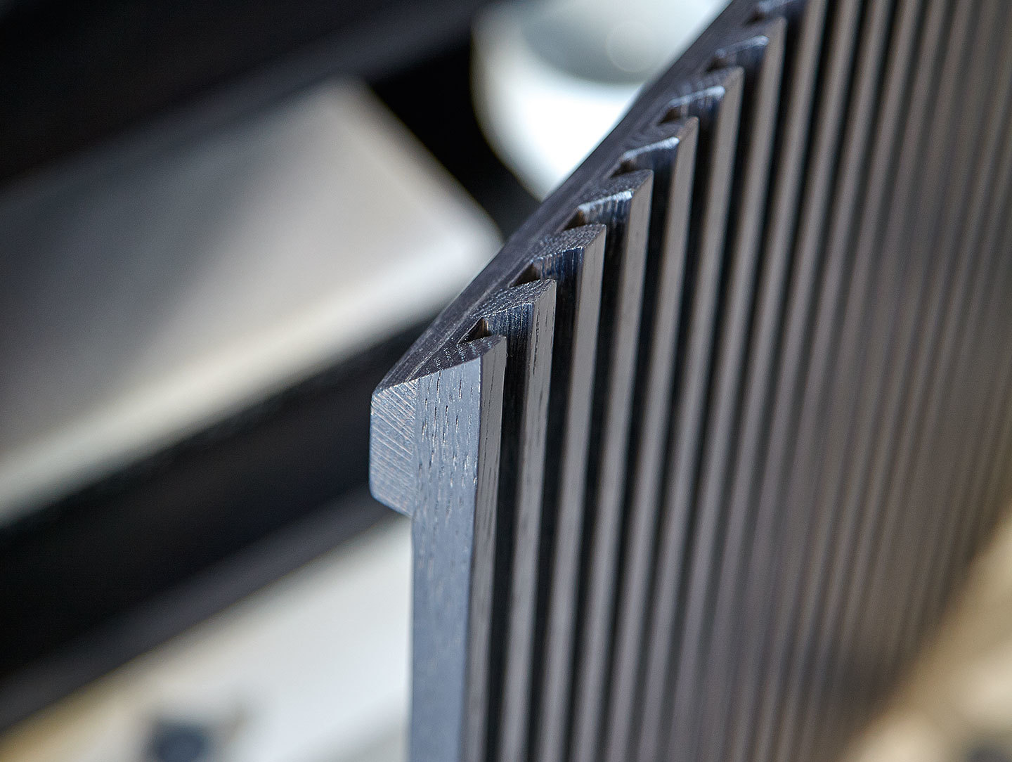 Punt Stockholm Sideboard STH403 detail 2 Dark Grey Oak Rose Top Mario Ruiz