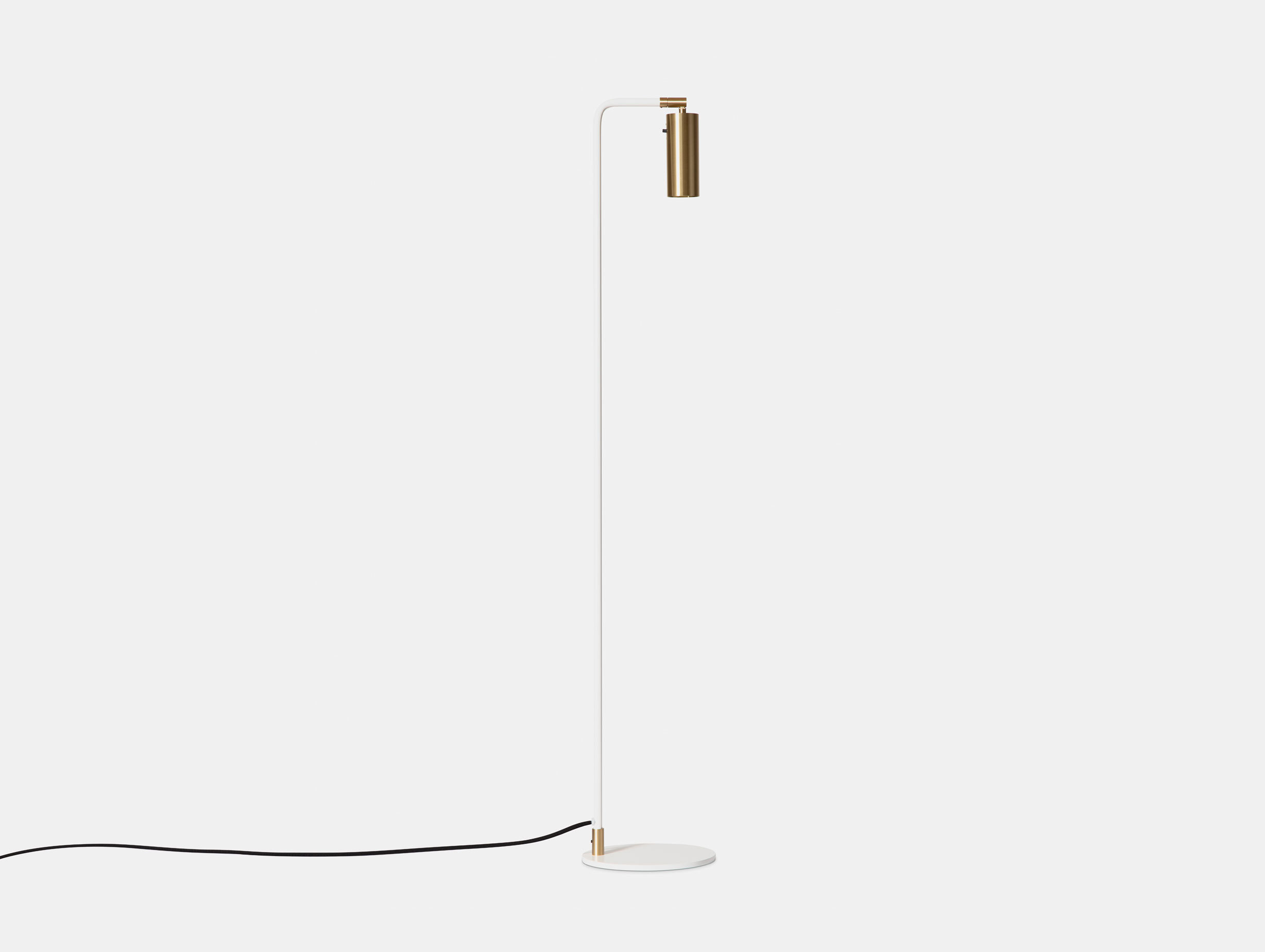 Rubn Lektor Floor Light white brass details