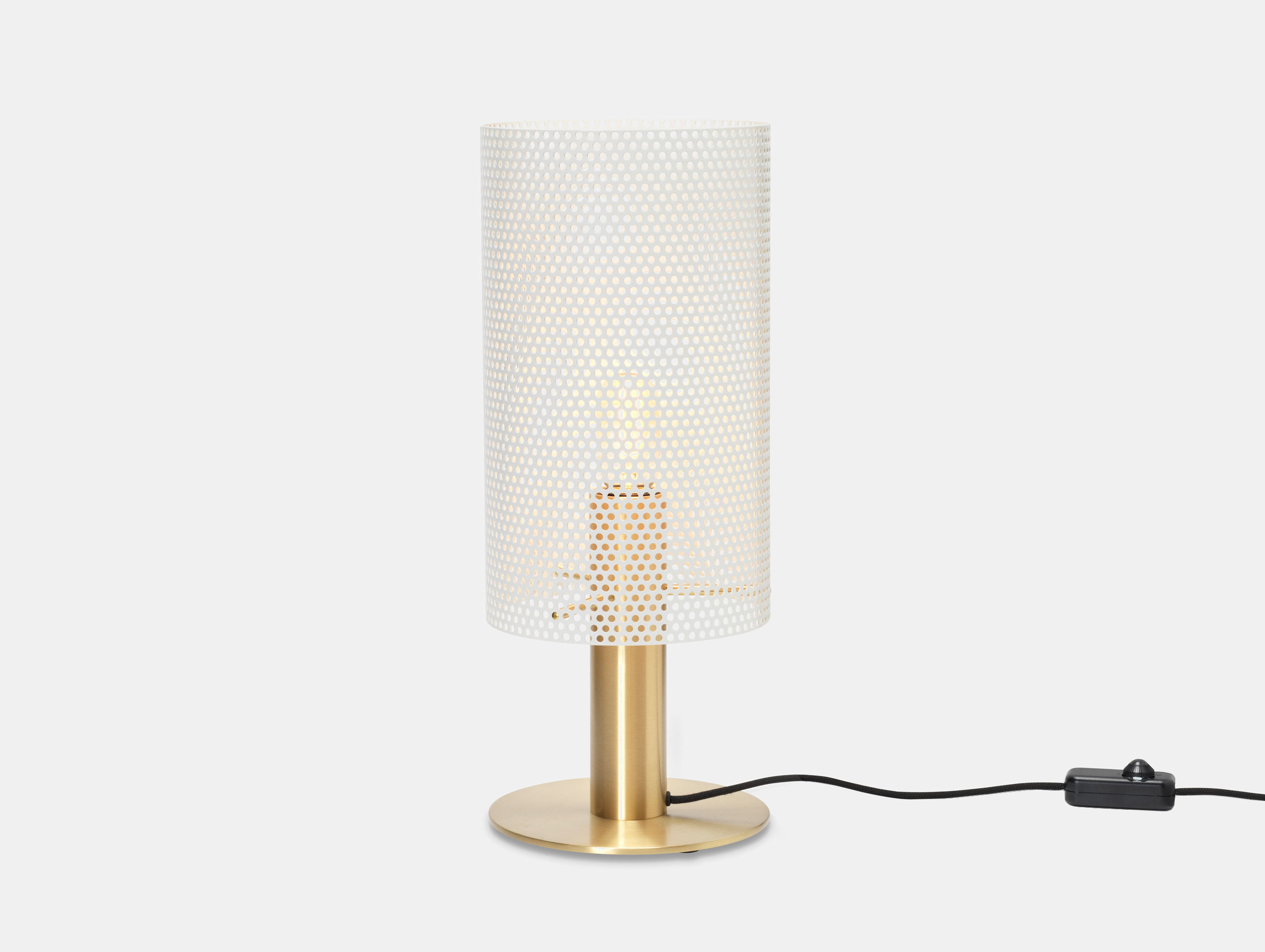 Rubn Vouge Table Lamp medium white brass