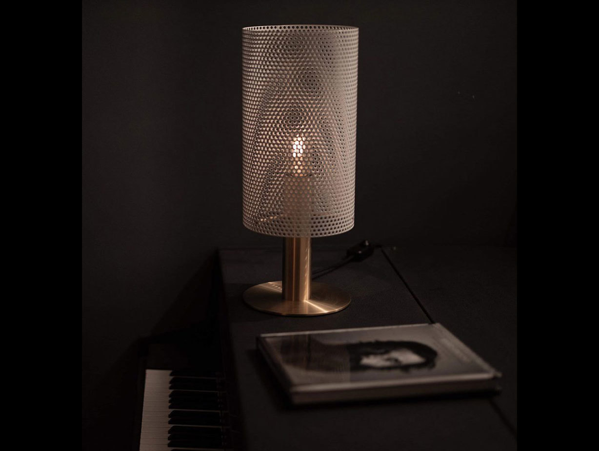 Rubn Vouge Table Lamp white brass